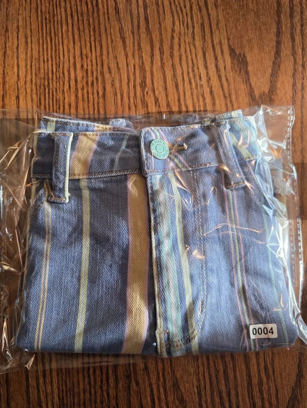 Judy Blue Striped High Waist Denim Shorts Raw Hem Stretch Cutoffs Small Boutique